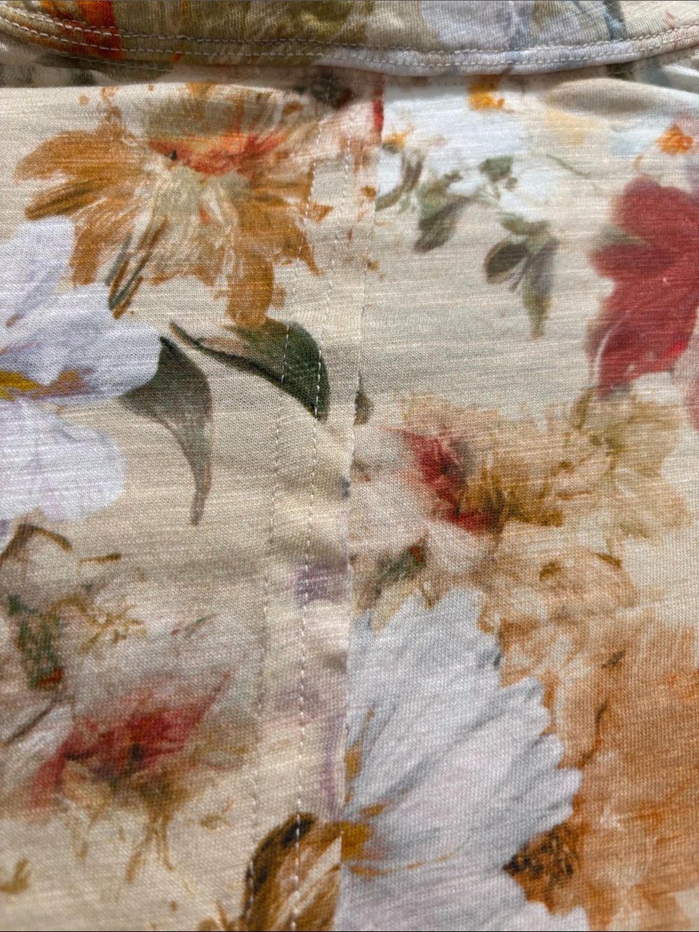 Pilcro Cream Floral Short-Sleeve Tee - Picture 4 of 4